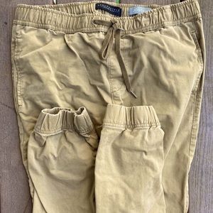 Aeropostale Mens Khaki Joggers